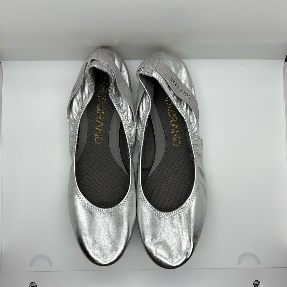 Cole Haan Women's ZeroGrand Metallic Ballet Flats